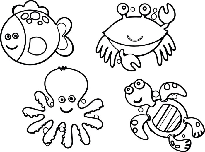 Printable ocean animals coloring pages