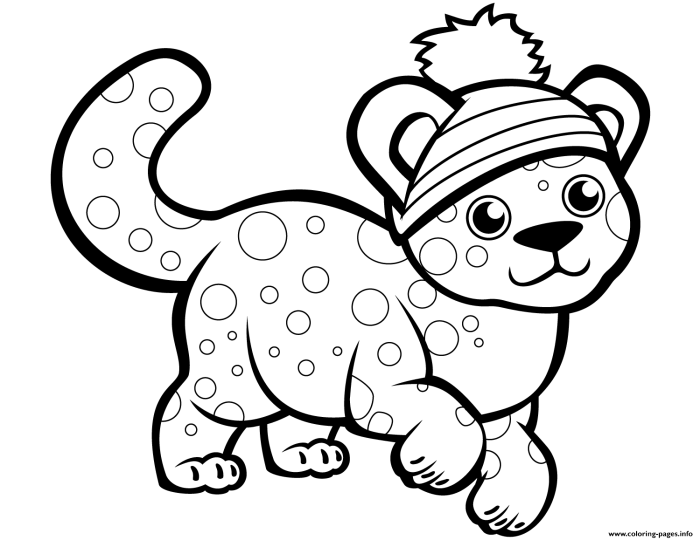 Coloring pages of winter animals