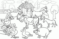 Free printable coloring pages farm animals