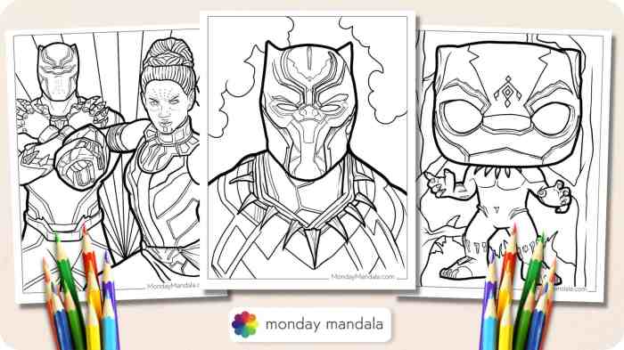 Black panther animal coloring pages