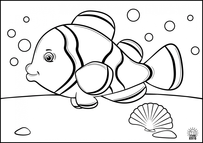 Coloring pictures of sea animals