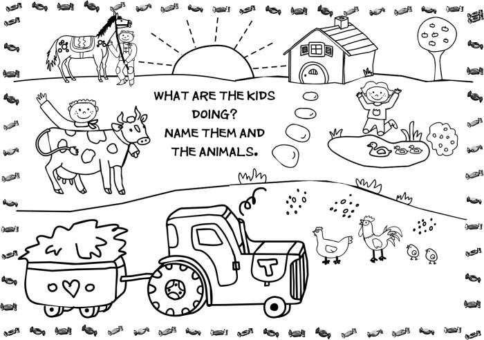 Coloring pages farm animals