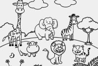 Zoo animals coloring page