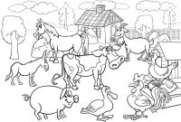 Free coloring pages farm animals