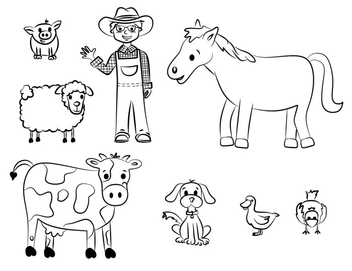 Animal farm coloring pages