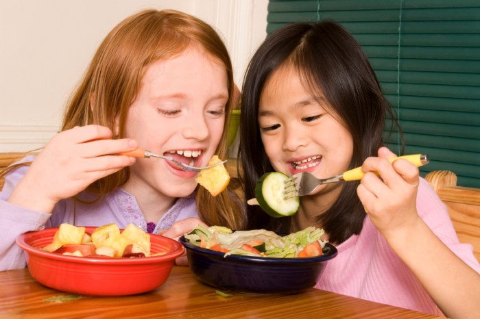 Feinziele über gesunde ernährung für kinder