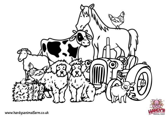 Coloring pages animals farm