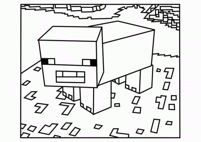 Minecraft animals coloring pages