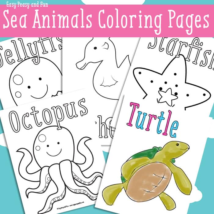 Sea animals coloring pages pdf