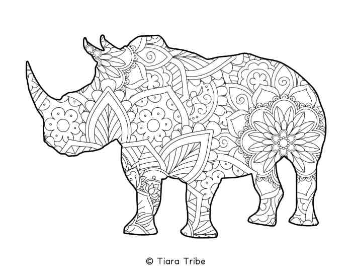 Animal mandala coloring sheets