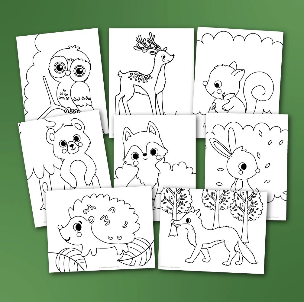 Forest animals coloring pages