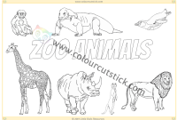 Coloring pages zoo animals