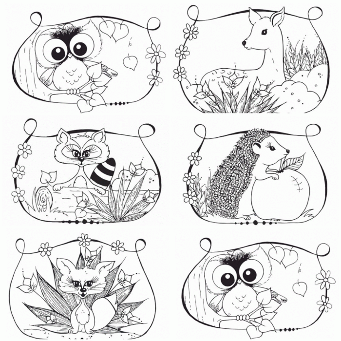 Forest animals coloring pages