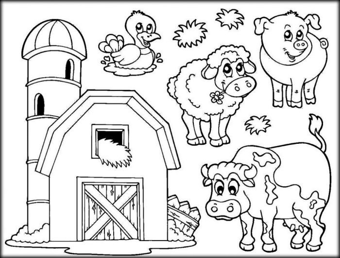 Farm animals coloring pages printable