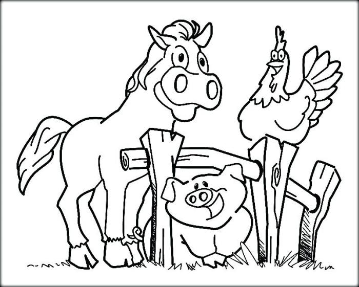 Coloring pages farm animals free