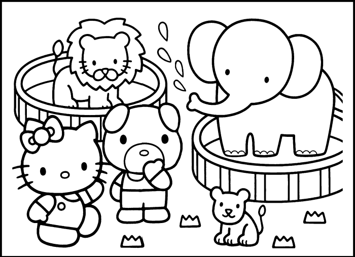 Zoo coloring animals pages entitlementtrap