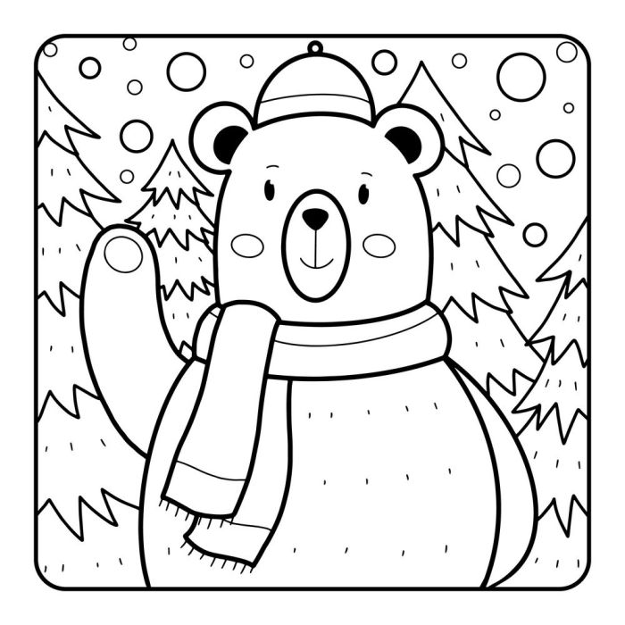 Coloring pages christmas animals