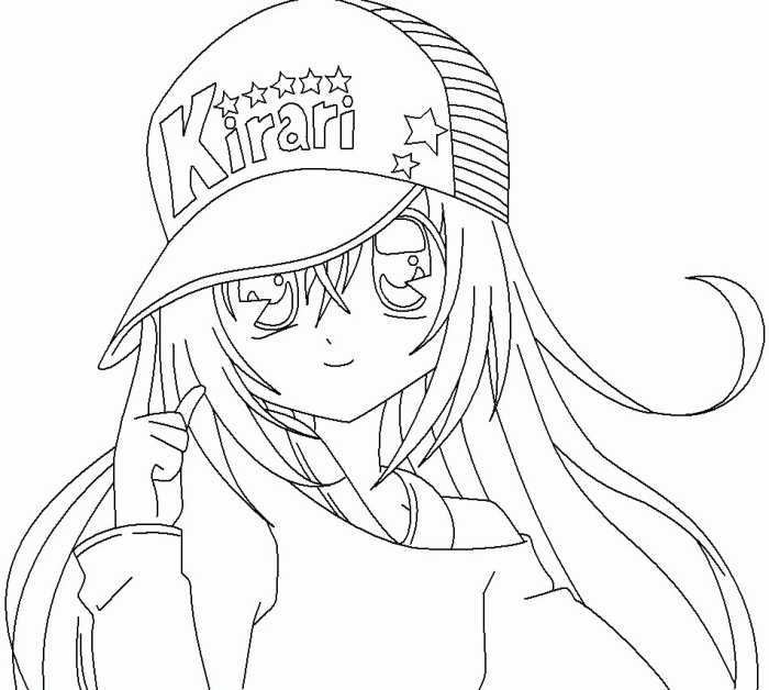 Free coloring pages anime