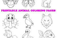 Animal printable coloring pages