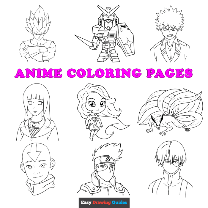 Free printable anime coloring pages