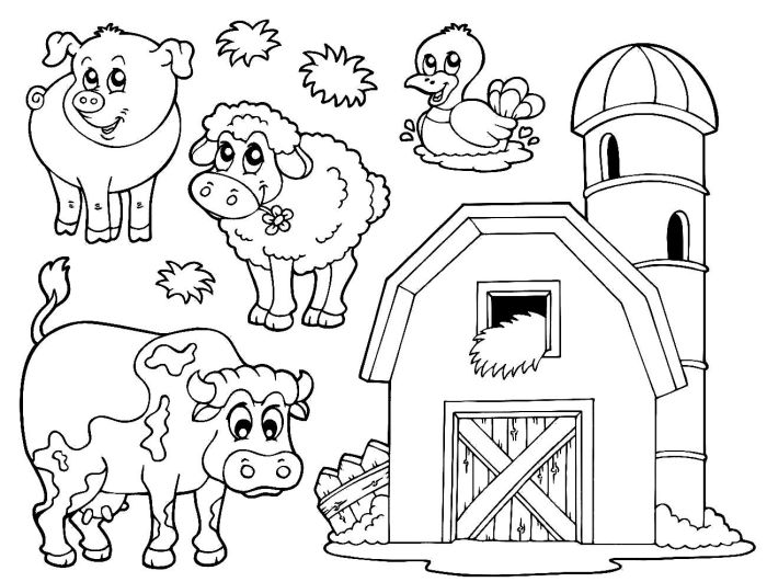 Animal farm coloring pages