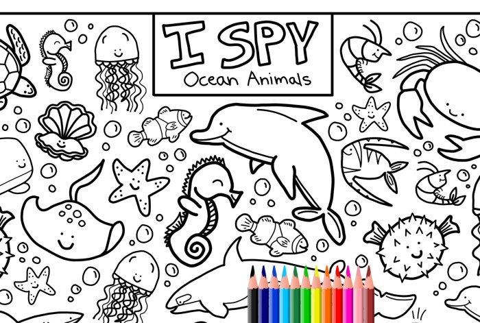 Sea animals coloring sheets