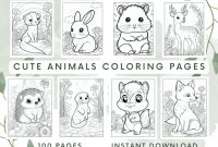 Kawaii animals coloring pages