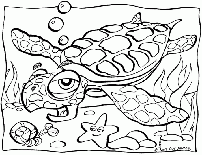 Printable ocean animals coloring pages