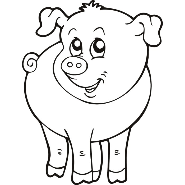 Coloring sheets of animals on the farm