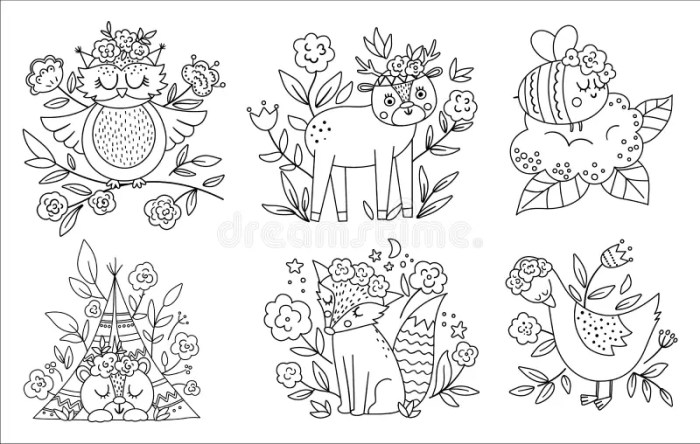 Forest animals coloring pages