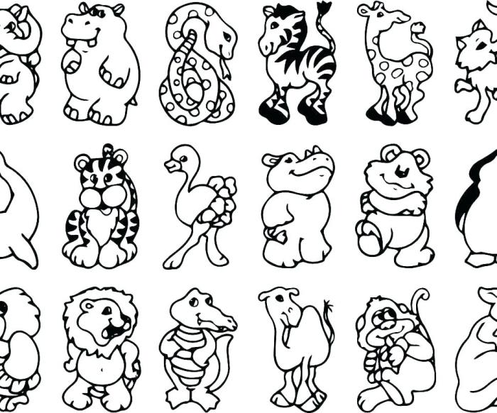 Free zoo animal coloring pages